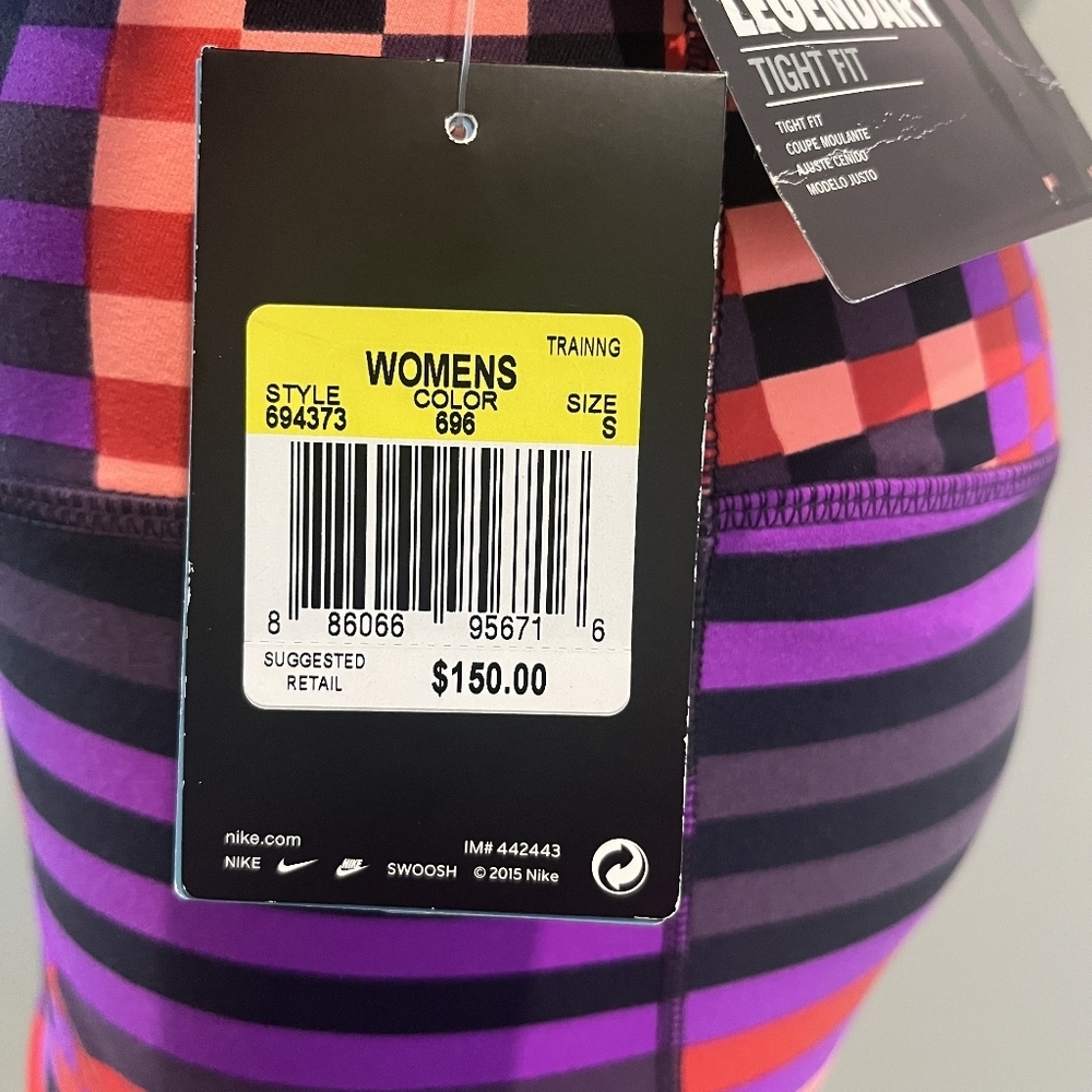 Nike Dry Fit Tight Training Pants in Mulit Colorblock Wicking Fabric. Si… - Picture 14 of 16